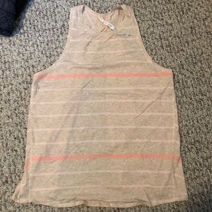Size 8 lululemon beige/pink striped tie-back tank